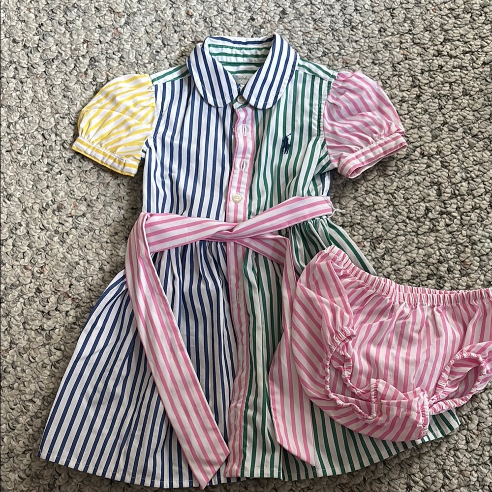 Ralph Lauren Multicolor Striped Kids Dress